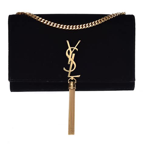 ysl monogram velvet bag